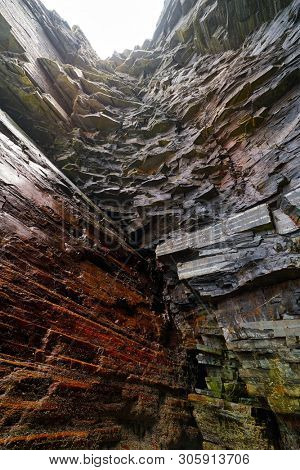 Playa las catedrales Catedrais beach in Ribadeo Galicia of Lugo Spain