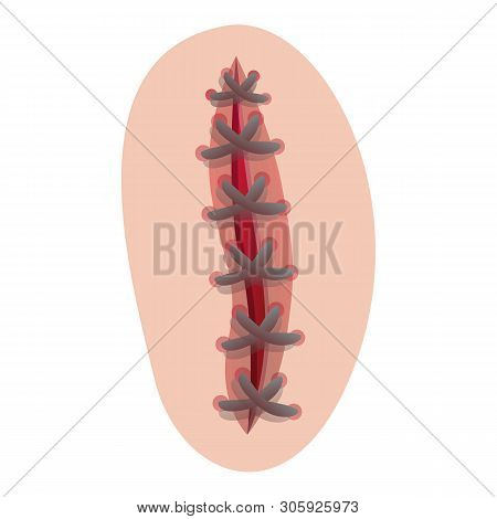 Scalpel Suture Icon. Cartoon Of Scalpel Suture Vector Icon For Web Design Isolated On White Backgrou