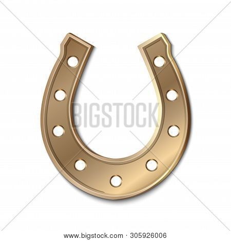 Bronse Horseshoe. Illustration On White Background For Design