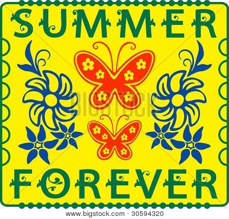 T-shirt design: fiori e farfalle