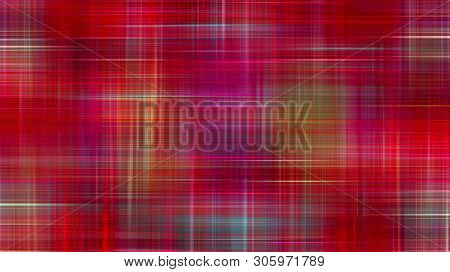 Red Checkered Picnic Clothes Pattern As Abstract Background. Digitally Generated Image.