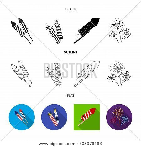 Vector Illustration Of Festival And Summer Icon. Set Of Festival And Holiday Vector Icon For Stock.