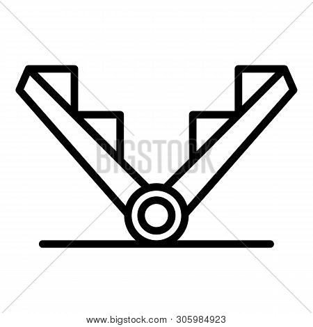 Open Trap Icon. Outline Open Trap Vector Icon For Web Design Isolated On White Background