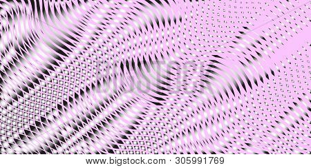Modern Linear Abstract Creative Backdrop With Light Variable Width Stripes. Twisted Stripes Optical 