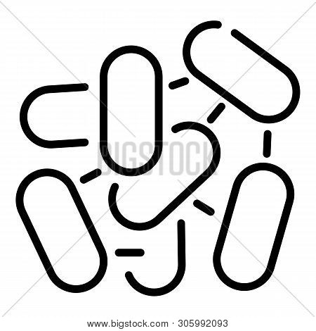 Intestinal Bacteria Icon. Outline Intestinal Bacteria Vector Icon For Web Design Isolated On White B