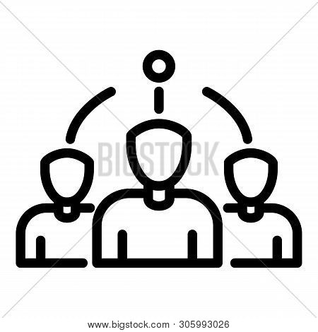 Administrator And Team Icon. Outline Administrator And Team Vector Icon For Web Design Isolated On W