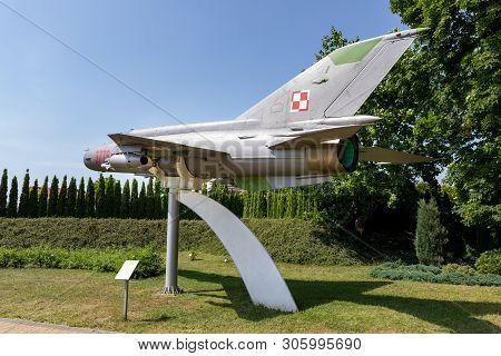 Debrzno, Pomeranian Voivodeship / Poland - June 11, 2019: Airplane Monument In A Small Town In Pomer