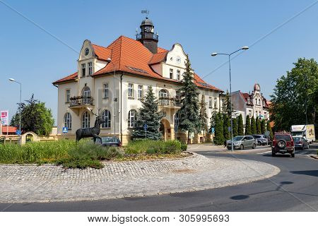 Zlotow, Wielkopolskie / Polska - June 11, 2019: The Main Intersection At The Seat Of The City Author