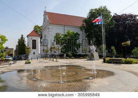 Wiecbork, Kujawsko Pomorskie / Poland - June 11, 2019: Buildings And The Market Of A Small Town In C