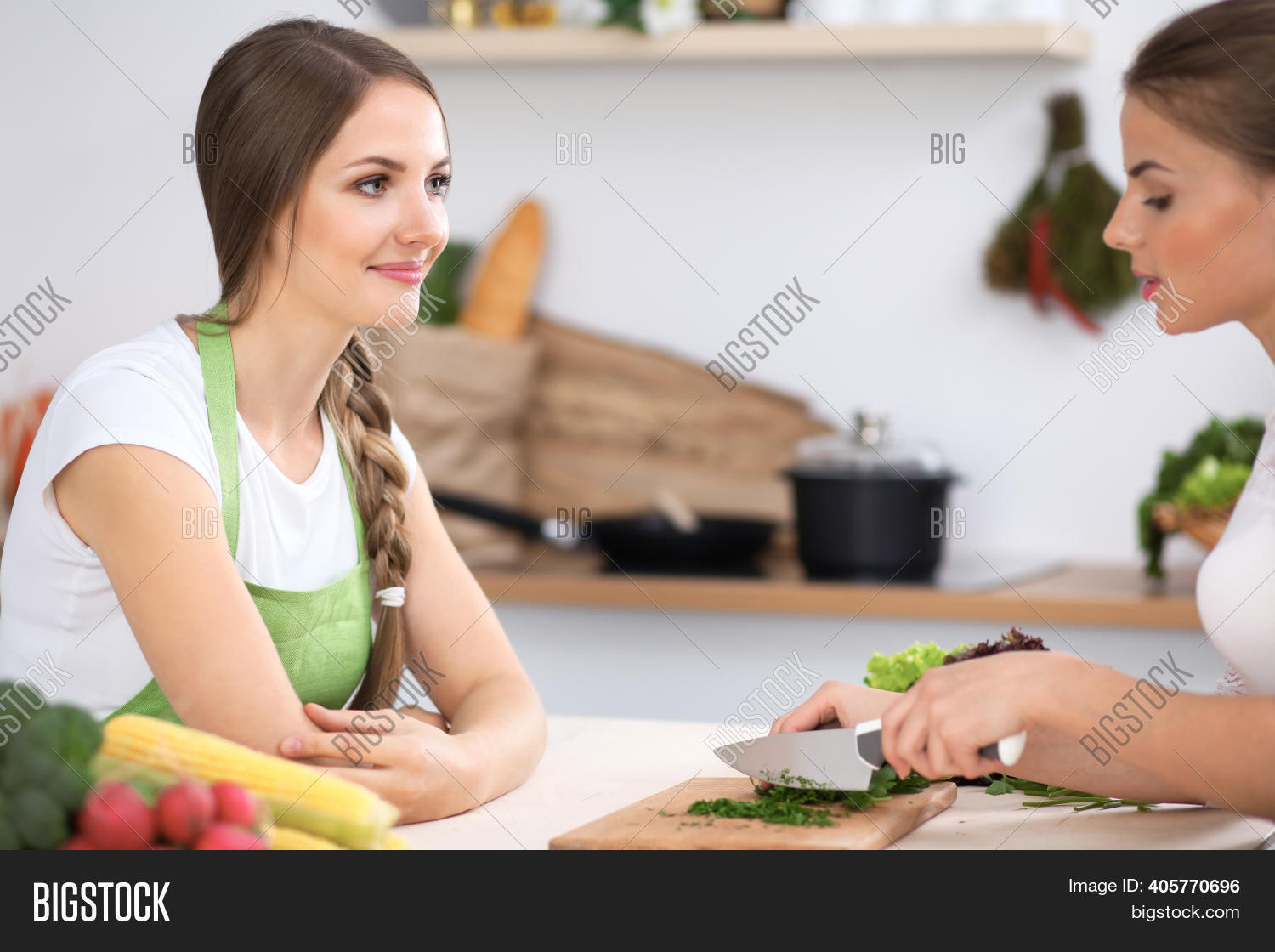 Two Women Cooking Image & Photo (Free Trial) Bigstock