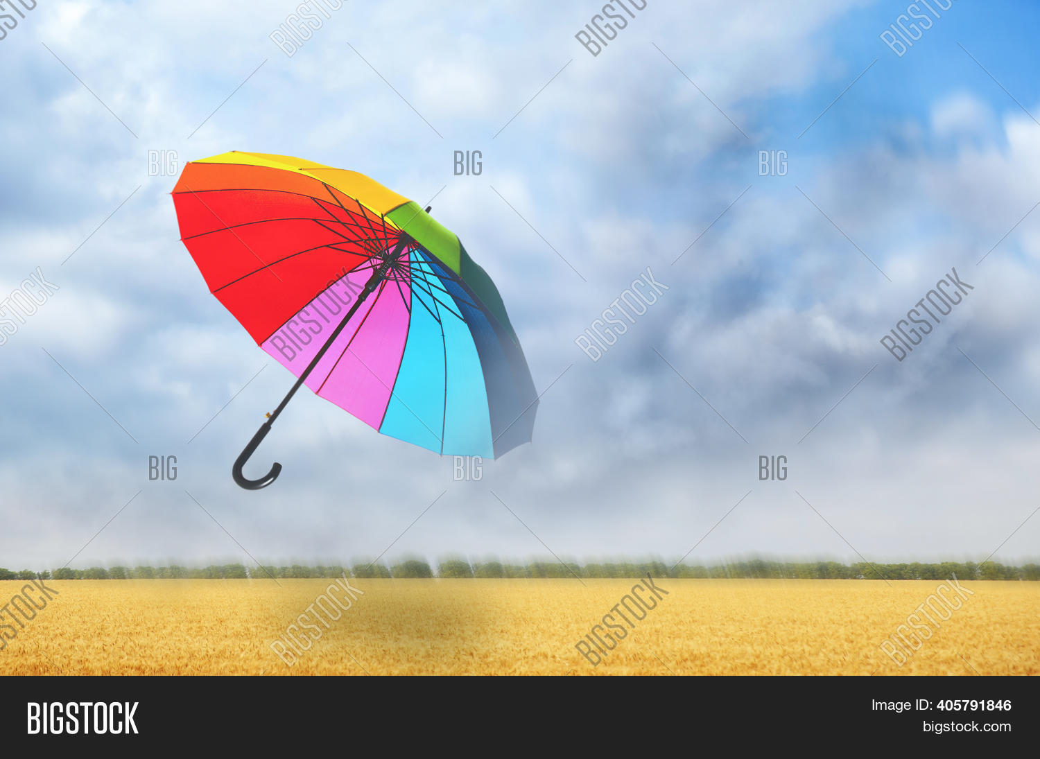 Open Umbrella Blown By Image & Photo (Free Trial) Bigstock