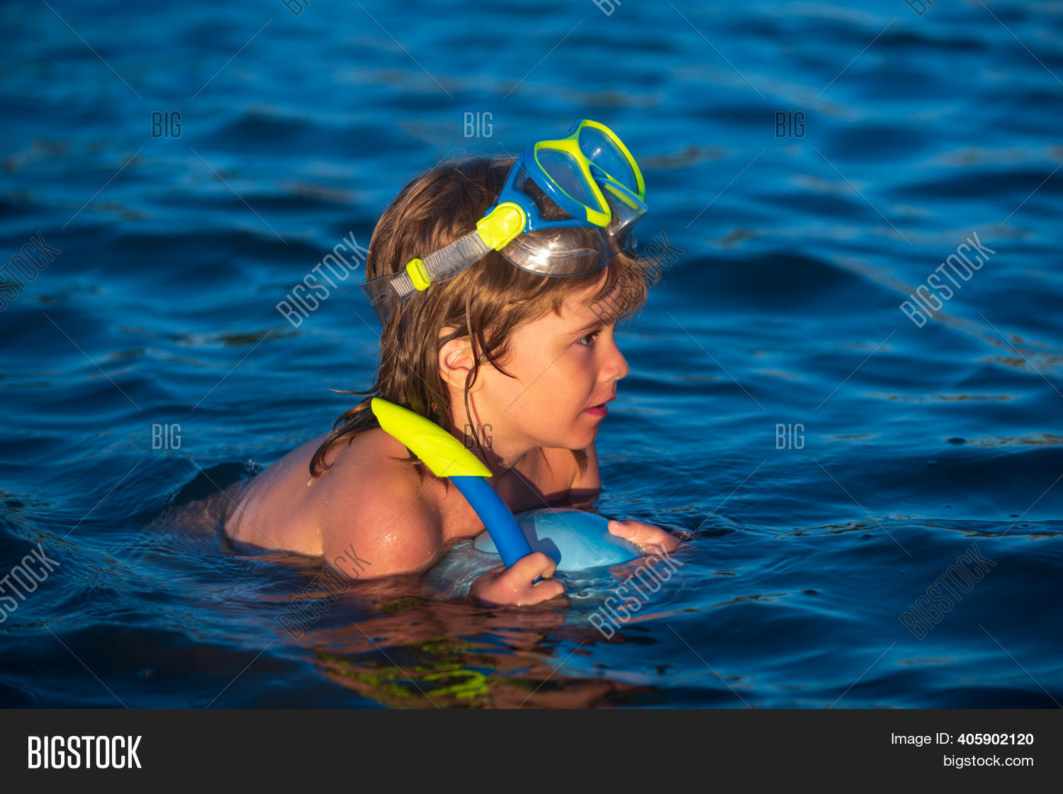 Child Swim On Beach On Image & Photo (Free Trial) Bigstock