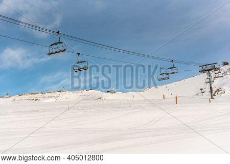 Grandvalira, Andorra: 2021 January 17: Grandvalira Ski Resort In Grau Roig Andorra In Time Of Covid1
