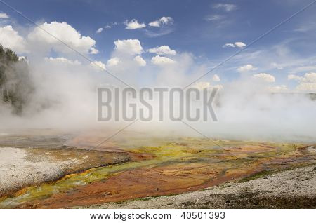 Horký pramen v Yellowstone