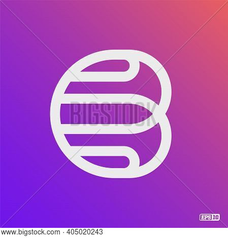 Modern Professional Logo Monograma B In Purple Theme