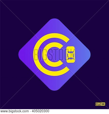 Modern Professional Logo Monograma C In Purple Theme