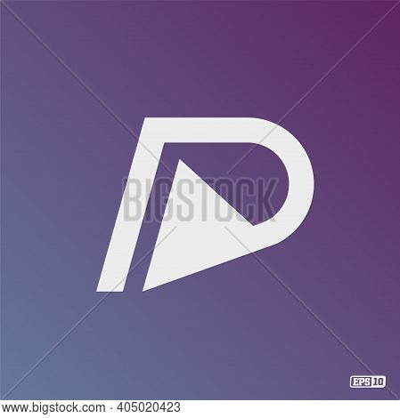 Modern Professional Logo Monograma P In Purple Theme