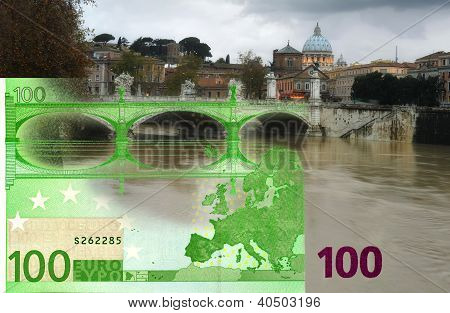 Euro et St. Peter à Rome