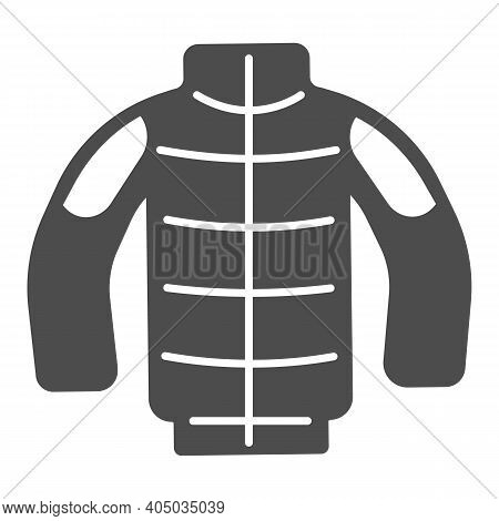 Winter Jacket Solid Icon, Winter Season Concept, Winter Clothing Fashion Sign On White Background, I