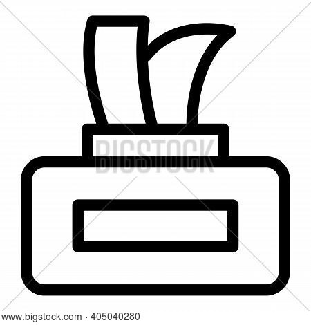 Wet Wipes Box Icon. Outline Wet Wipes Box Vector Icon For Web Design Isolated On White Background