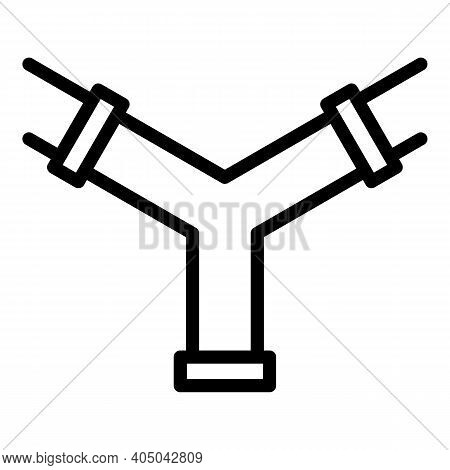 Double Pipe Icon. Outline Double Pipe Vector Icon For Web Design Isolated On White Background