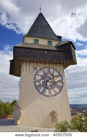 Torre dell'orologio di Schlossberg. Graz, Austria