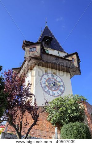 Torre dell'orologio di Schlossberg. Graz, Austria