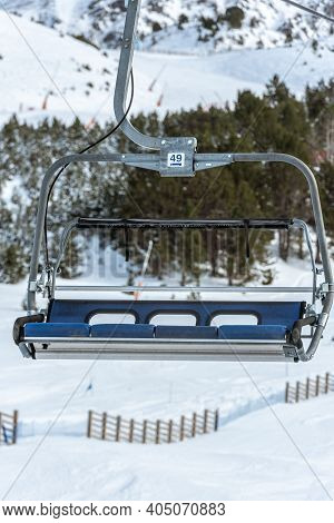 Grandvalira, Andorra: 2021 January 17: Free Seat At The Grandvalira Ski Resort In Andorra In Times O