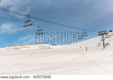 Grandvalira, Andorra: 2021 January 17: Free Seat At The Grandvalira Ski Resort In Andorra In Times O