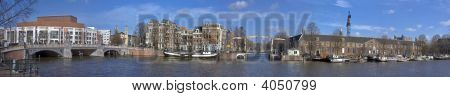 Hollanda'nın Amsterdam panoramik görünüm