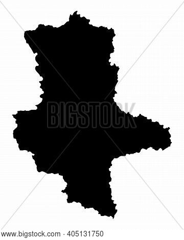 Saxony-anhalt Silhouette Map