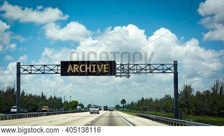 Street Sign The Direction Way To Archive