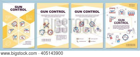 Non State Armed Groups Brochure Template. Arms Trade Regulation. Flyer, Booklet, Leaflet Print, Cove