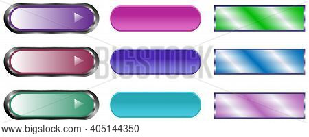 Color Buy Button For A Site, Vector Set, Eps 10