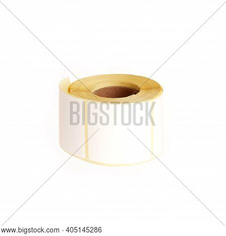 A Roll Of Blank Thermal Stickers For Presentation To The Customer