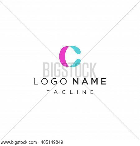 Letteri C Asbtract Logo Icon And Symbol With Flow Water Colorful Logo