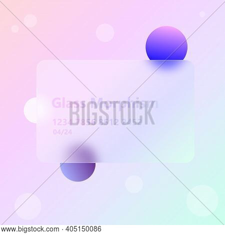 Illustration With The Effect Of Frosted Glass. New Trend.glassmorphism.vector Image