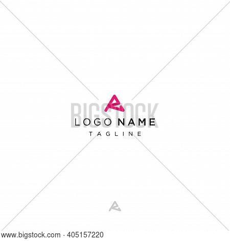 Letter R Triangle Mountain Abstract Logo Deisgn