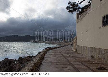 Sea View At The Coast Of Cala Ratjada, Majorca, Spain.
