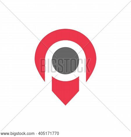 Location Pin And Letter Pq Logo Design, Abstract Map Pointer Symbol