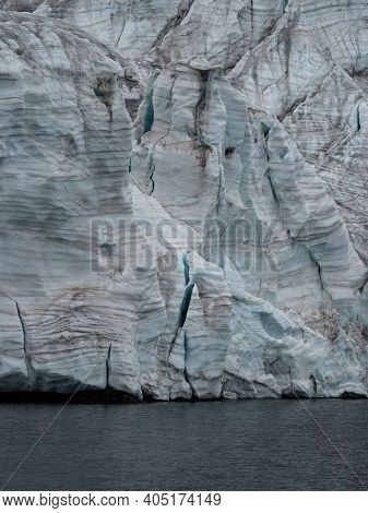 Panorama View Of Pastoruri Glacier Melting Snow Ice Lake Cordillera Blanca Huaraz Ancash Peru Andes 