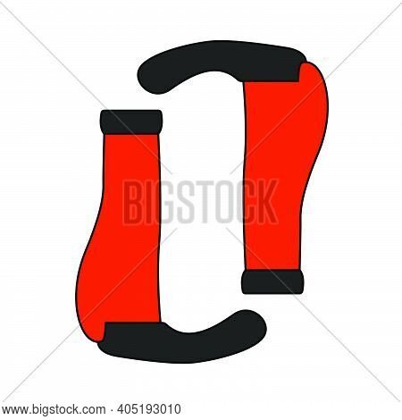 Bike Grips Icon. Editable Outline With Color Fill Design. Vector Illustration.