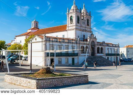 Nazare, Portugal - October 05, 2018: The 17th-century, Baroque Igreja De Nossa Senhora Da Nazare In 