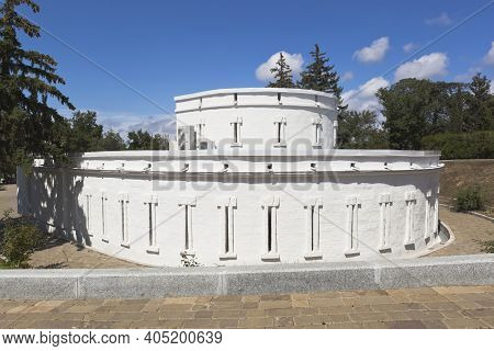 Sevastopol, Crimea, Russia - July 27, 2020: Defensive Tower At The Memorial Complex Malakhov Kurgan 