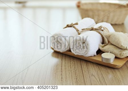 Spa Accessories,beautiful Composition Of Spa , Spa Relax Concept,  Herbs For Massage, Beautiful Sap 