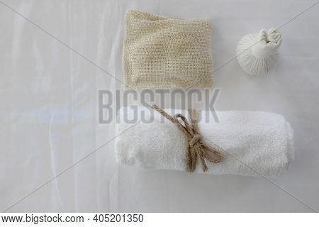 Beautiful Composition With Spa ,top View, Flat Lay, Beauty Product Concept,spa, Skin Care, Body Trea