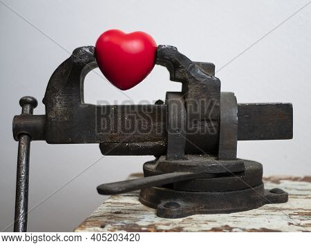 Heart In A Vice, Concept Of Stress, Heartache, Diseases, Chest Pains