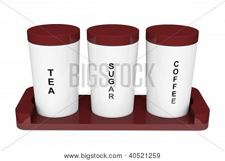 ชา กาแฟ และน้ำตาล Cannisters