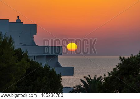 Sunset in Rodi Garganico, National park Gargano, Apulia, Italy