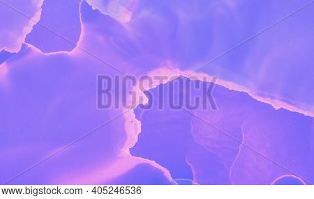Graphic Fluid Template. Blue Watercolor Modern Canvas. Neon Oil Pattern. Purple Graphic Flow Templat